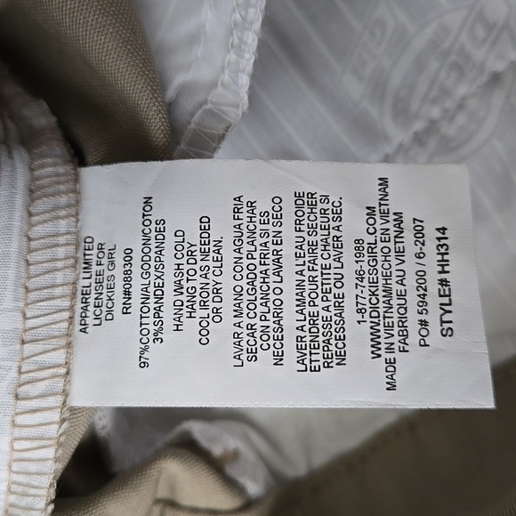 Dickies Khaki Skirt, Junior Girls Size 7, New With Tags - Picture 9 of 10